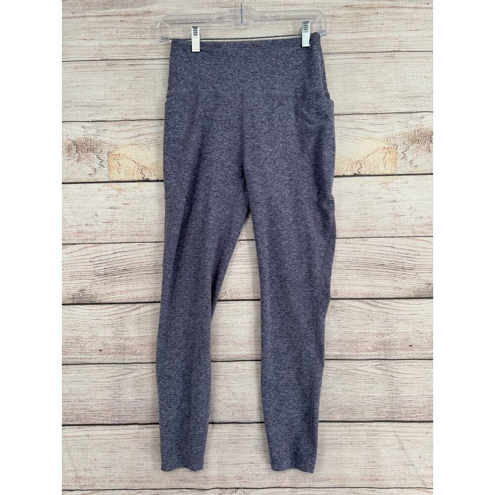 Beyond Yoga 2 Pocket Leggings Womens Large‎ Heathered Purple Stretch
